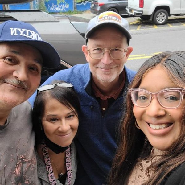 CFLSP staff part of our Community Service Program, including Community Program Director, Smilie Filomeno with Phil Marriott